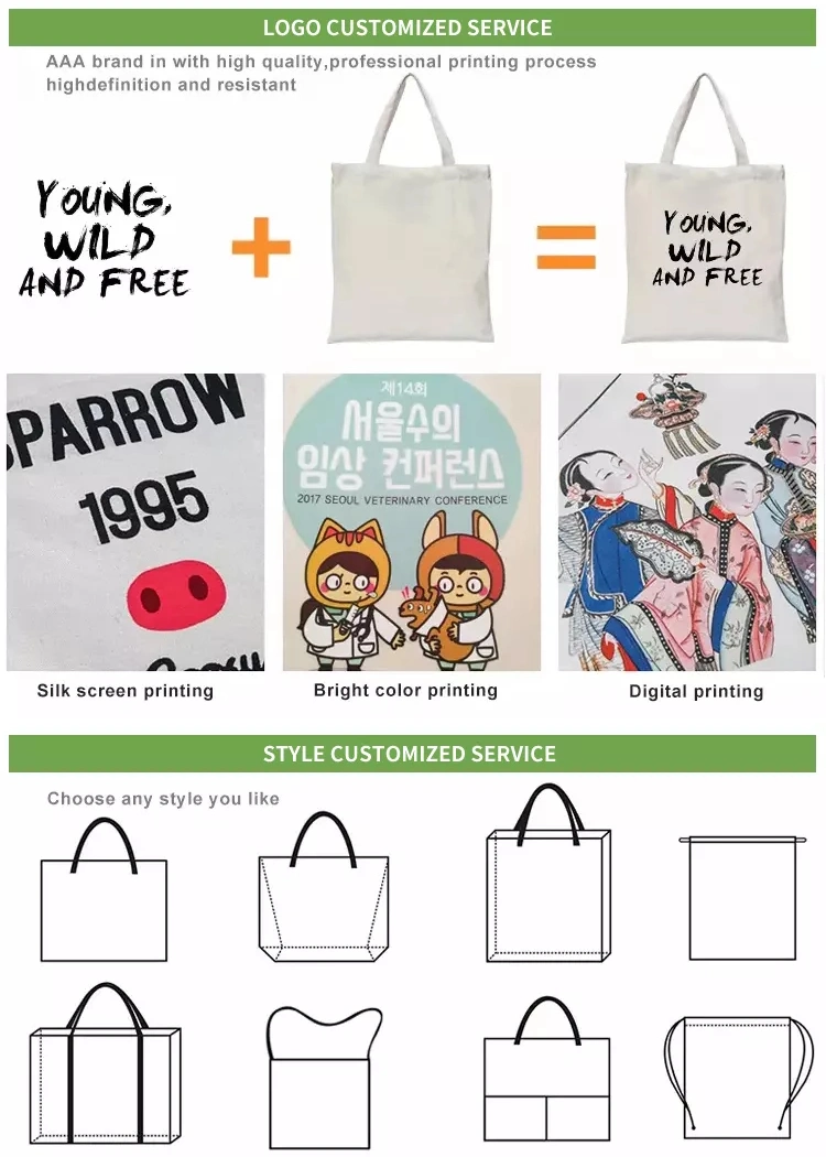 Promotional Small Lightweight Cotton Shopping Tote Bag Custom Logo Grocery Canvas Bag Reusable Gift Bag Woman Bag