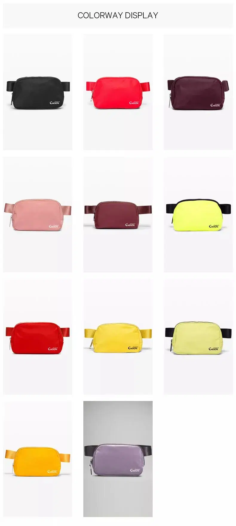 Custom Logo Sport Lulu Nylon Everywhere Customizable Fanny Packs Waist Belt Bags for Men