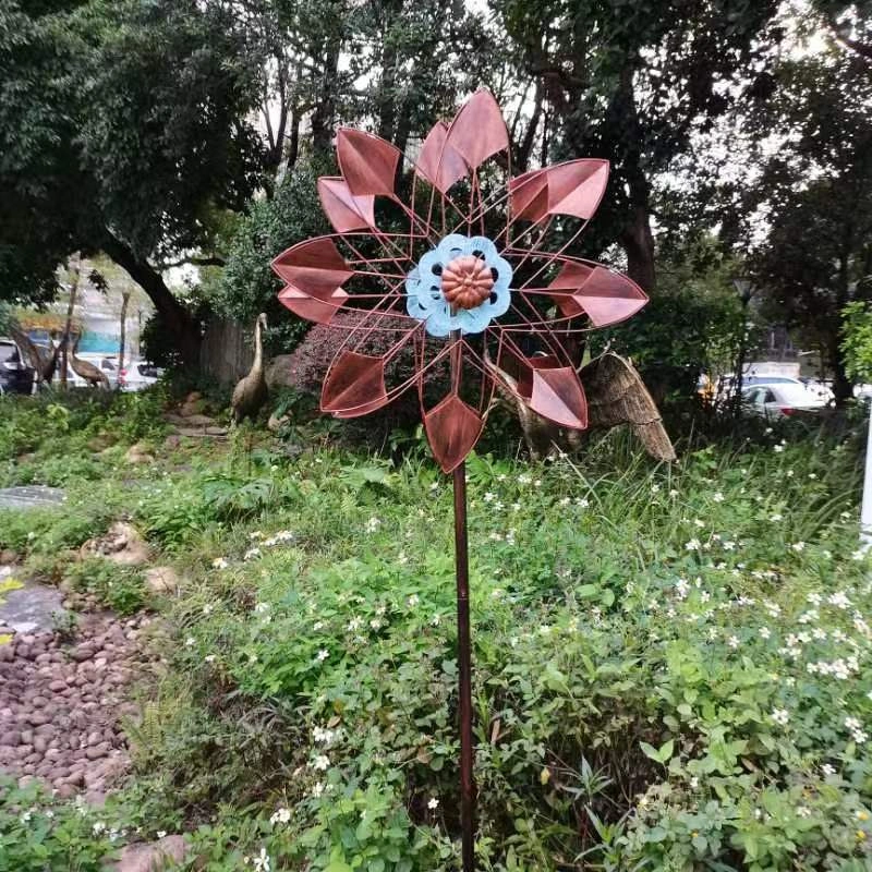 Wind Spinners Outdoor Metal Large Pole