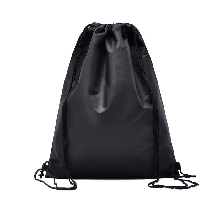 Custom Nylon Polyester Drawstring Promotional Sports Backpack Gym Bag Rucksack Cinch Bag Travel and School Storage Bag