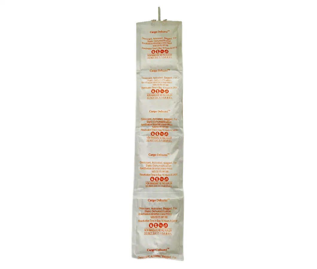 Container Dri II Cacl2 Desiccant Dry Pole with 4 Continous Packets of 125g for Sea Shipping
