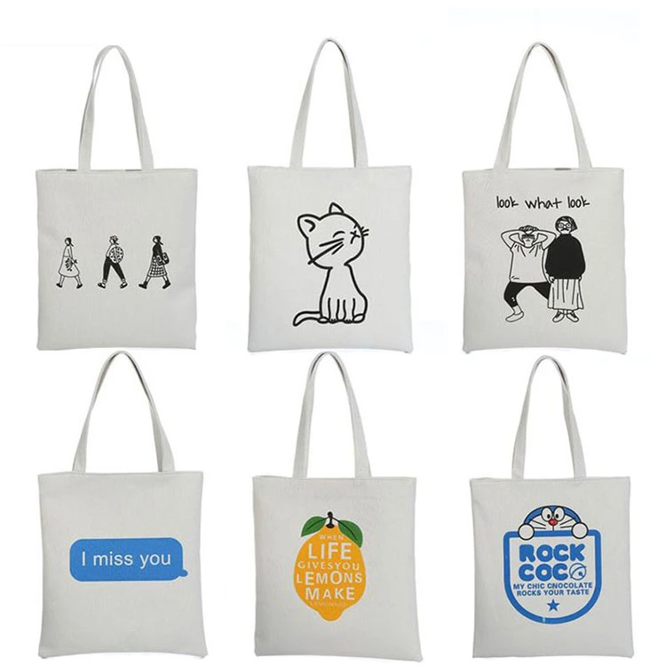 Reusable Sustainable Gots Organic Shopping Tote Bag Cotton Cavas Custom Tote Bag