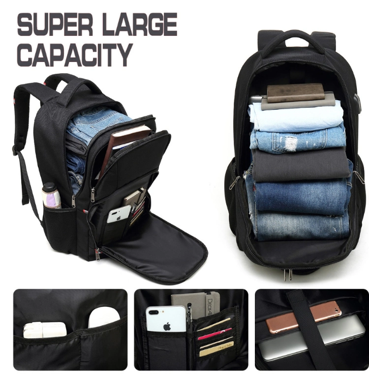 Custom Business Waterproof Laptop Bags Supplier School Mochilas Travel Pack USB Charging Women Men Smart Backpack for Men